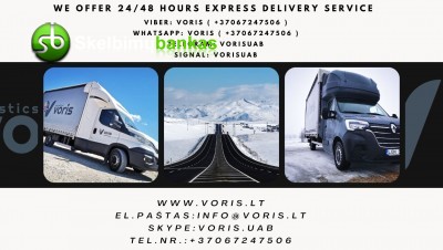 Express krovinių,baldų,įrangos,prekių gabenimas Lithuania - Europe - Lithuania +37067247506
